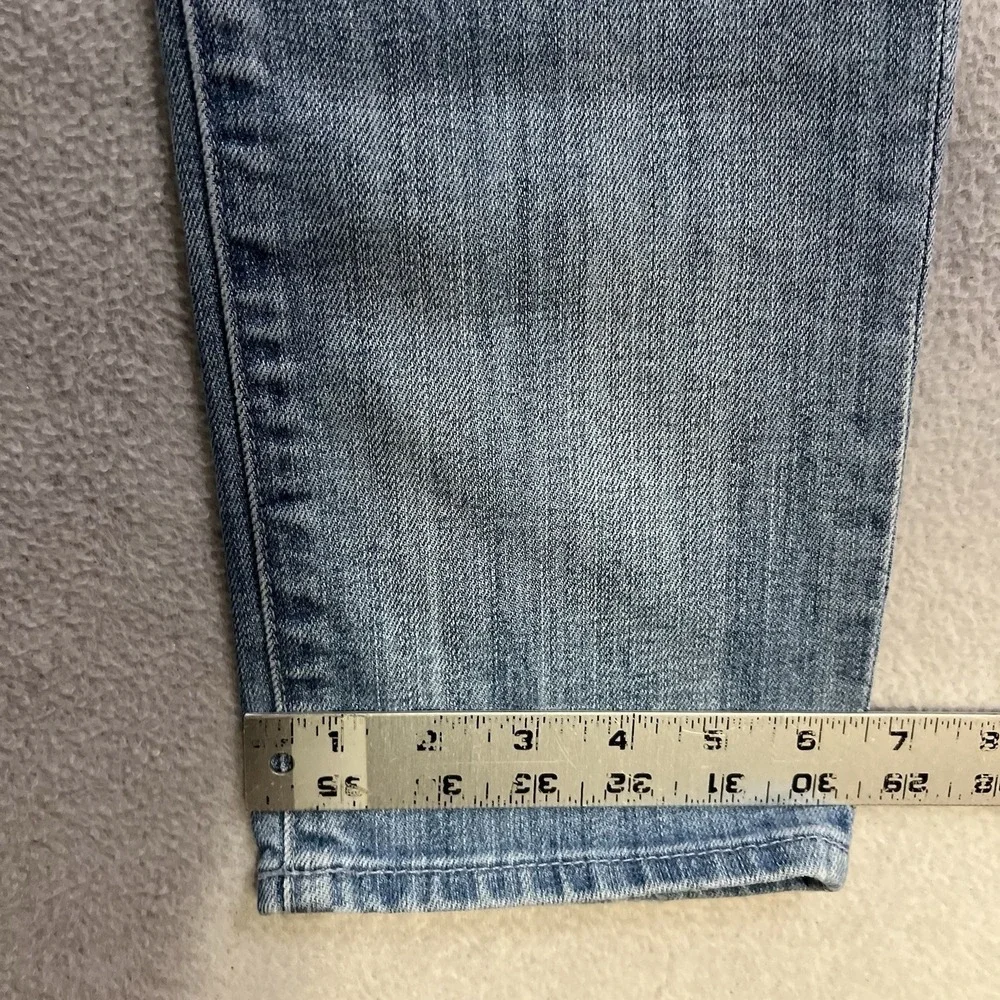 7 Seven For All Mankind Jeans Women 27 Blue Josefina Skinny Boyfriend Button Fly